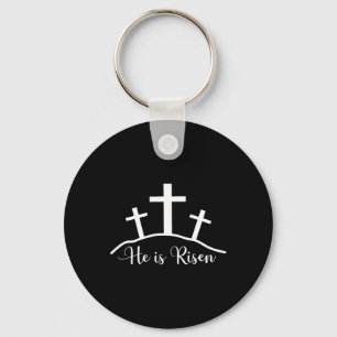 Er ist auferstanden Kreuz Jesus religiöser Osterta Schlüsselanhänger