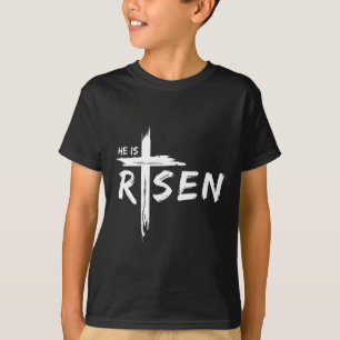 Er ist auferstanden Kreuz Jesus Religiöser Osterta T-Shirt