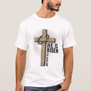 Er ist auferstanden Kreuz Matthäus 28_6 Vintage ch T-Shirt