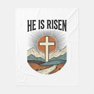 Er Ist Auferstanden Kreuz Sonnenaufgang Christlich Fleecedecke