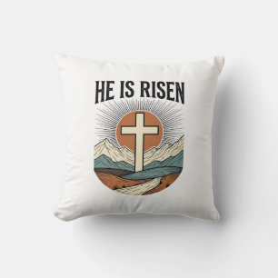 Er Ist Auferstanden Kreuz Sonnenaufgang Christlich Kissen