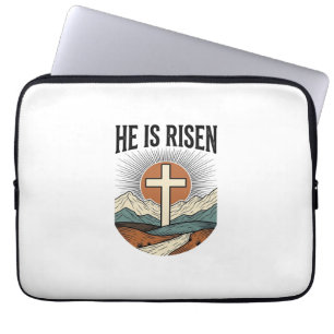Er Ist Auferstanden Kreuz Sonnenaufgang Christlich Laptopschutzhülle