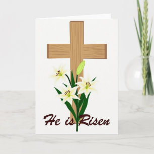 Er ist auferstanden Lily Cross Art Karte