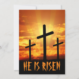 Er ist auferstanden Matthäus 28:6 Ostern Einladung