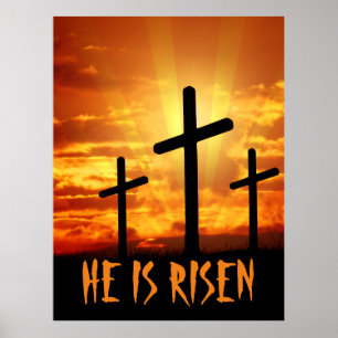 Er ist auferstanden Matthäus 28:6 Ostern  Poster