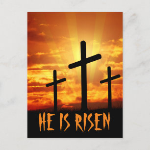 Er ist auferstanden Matthäus 28:6 Ostern  Postkarte