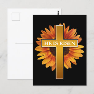 ER IST AUFERSTANDEN OSTERFEIER KREUZ POSTKARTE
