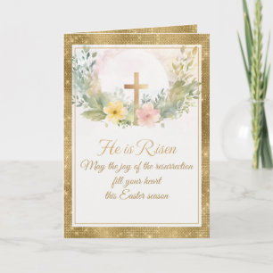 Er ist auferstanden Ostern Aquarell Blumen, Religi