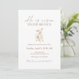 Er ist auferstanden Ostern Brunch Christliche Aufe Einladung