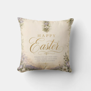 Er ist auferstanden Ostern, Elegantes florales Kre Kissen