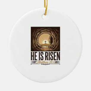 Er Ist Auferstanden Ostern Grab Kreuz Vintage Chri Keramik Ornament