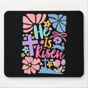 Er ist auferstanden Ostern Kreuz Coquette Jesus Ch Mousepad