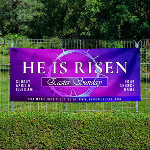 Er Ist Auferstanden Ostersonntag Kirche Banner