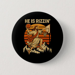 Er ist auferstanden Rizzin Ostern Christlicher Gla Button