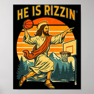 Er ist auferstanden rizzin Ostern christlicher Gla Poster