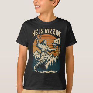 Er Ist Auferstanden Rizzin Ostern Christlicher Gla T-Shirt