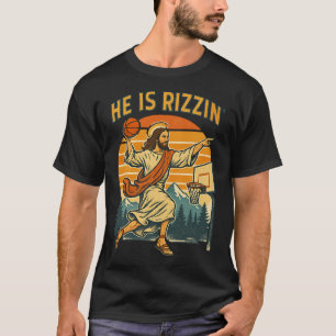 Er Ist Auferstanden Rizzin Ostern Christlicher Gla T-Shirt