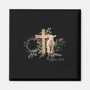 Er ist auferstanden Schaf Lamm Kreuz Jesus Christ Magnet
