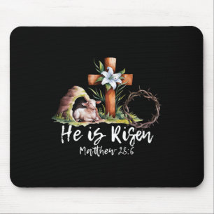 Er ist auferstanden Schaf Lamm Kreuz Jesus Christl Mousepad