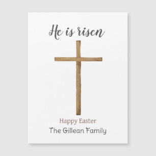 Er ist aufgewachsen, christlicher Kreuz religiös Magnetkarte