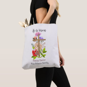 Er ist aufgewachsen, floralholz Osterfamilie, reli Tasche