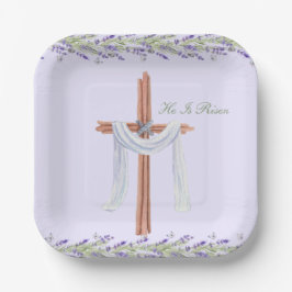 Er ist Christlich Ostern Personalisiert Risen Pappteller
