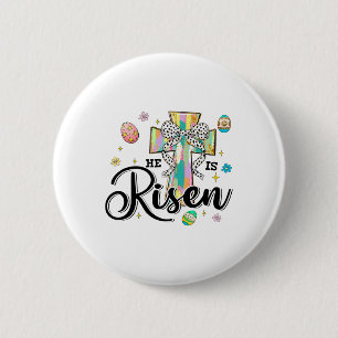 Er ist Christlich östlich von Coquette Crow Bow Ei Button