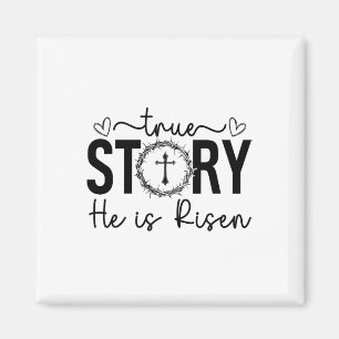 Er ist Christlicher Ostern-Story-Kreuz Magnet