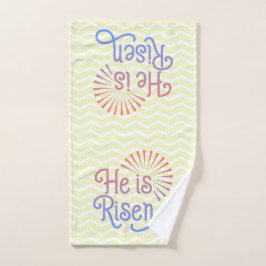 Er ist Christlicher OsterRetro Handtuch