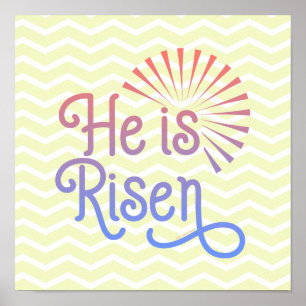 Er ist Christlicher OsterRetro Poster