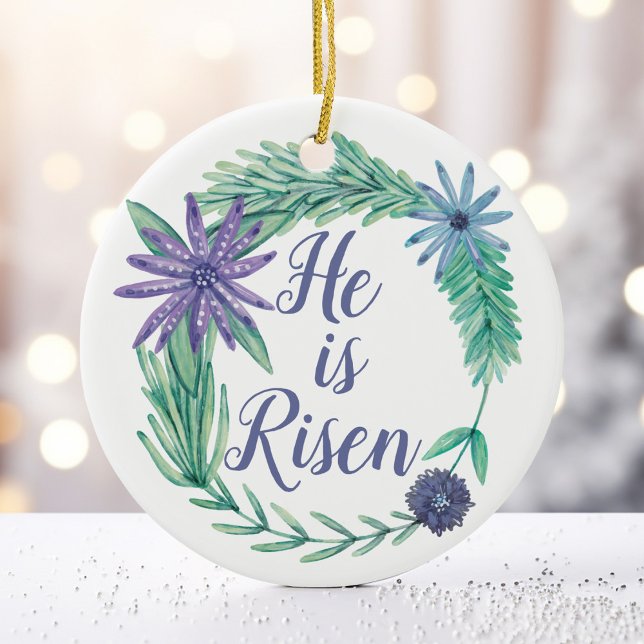 Er ist Christlicher religiöser Floral Keramik Ornament (Von Creator hochgeladen)