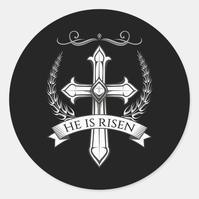 Er ist Christus, Jesus Männer Frauen Kinder. Runder Aufkleber (Vorderseite)