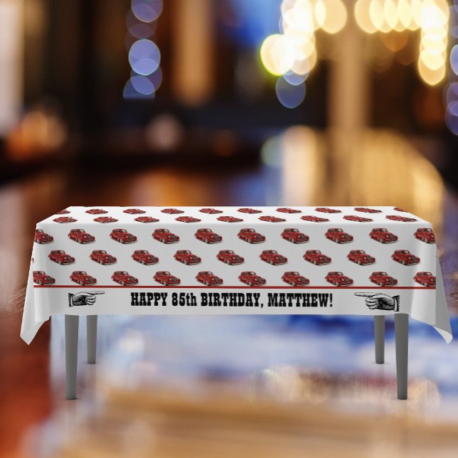 Er ist Classic 1939 Red Coupe Tischdecke (Von Creator hochgeladen)