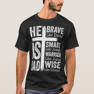 Er ist Dad Religiös Froher Vatertag Christlich T-Shirt