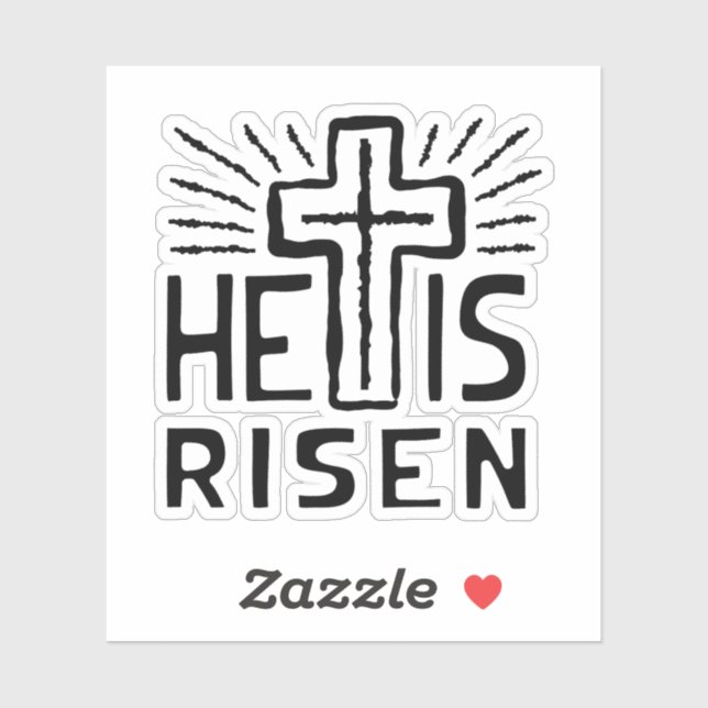 Er ist das Osterkreuz Aufkleber (Blatt)