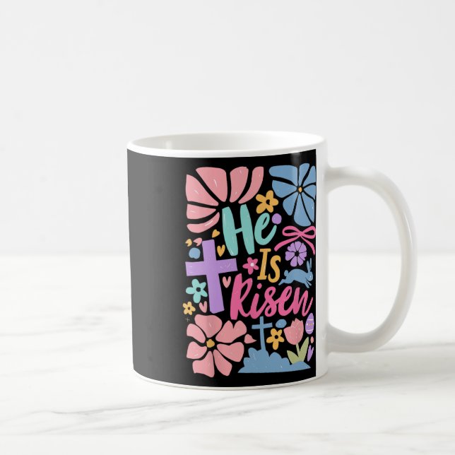 Er ist das Osterkreuzkoquette Jesus Christlich Kaffeetasse (Rechts)