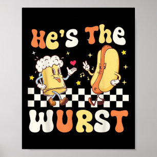 Er ist das Retro-Wurst-Geschenk für Party Poster