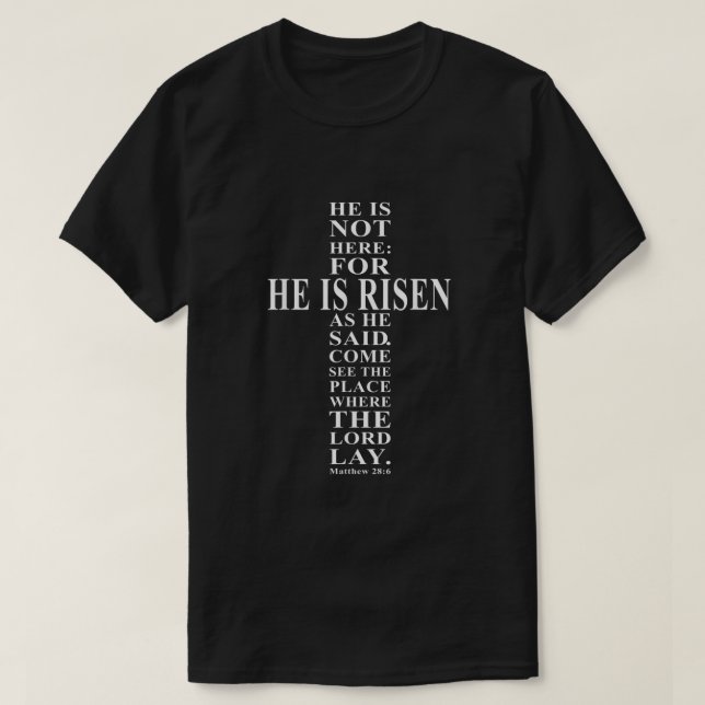 Er ist das Risiko Jesus Cross Christlich Ostern T-Shirt (Design vorne)