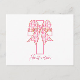 Er ist der Crosser Osterblumenkoquette Bow Postkarte