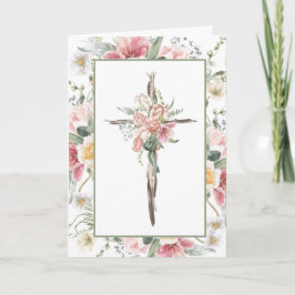 Er ist der Flora Cross Oster | Auferstehung Karte