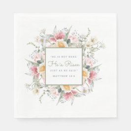 Er ist der Flora Cross Oster | Auferstehung Serviette
