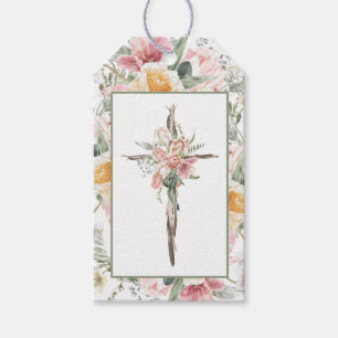 Er ist der Flora Cross Oster   Auferstehungswagen Geschenkanhänger