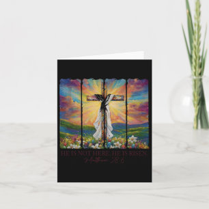 Er ist der Frühjahr Ostern Jesus Kreuz Christliche Karte