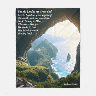 Er ist der Große Gott, Gott und Schöpfer Verse Fleecedecke