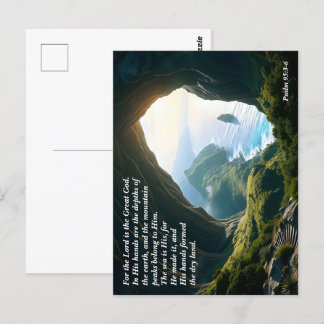 Er ist der Große Gott, Gott und Schöpfer Verse Postkarte
