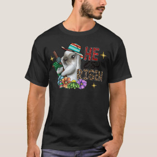 Er ist der Risen Leopard Regenbogen Christlich Jes T-Shirt