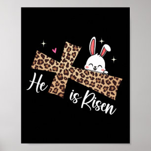 Er ist der Risopard Cross Bunny Ostertag Christi Poster