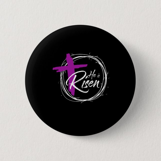 Er ist die Geburt Jesus Christus Cross Faith Gi Button (Vorderseite)