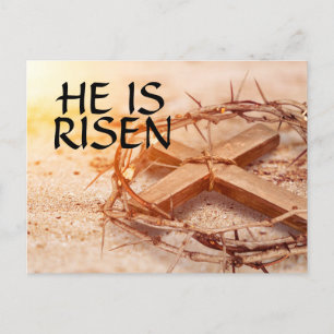Er ist die Risen Crown of Thorns   Feiertagspostkarte