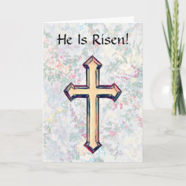 Er ist die Risene Faith Cross Osterkarte mit Schri Karte